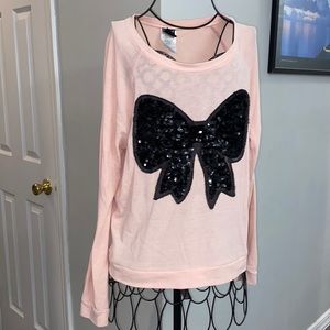 CUTE BOW LONG SLEEVE SHIRT